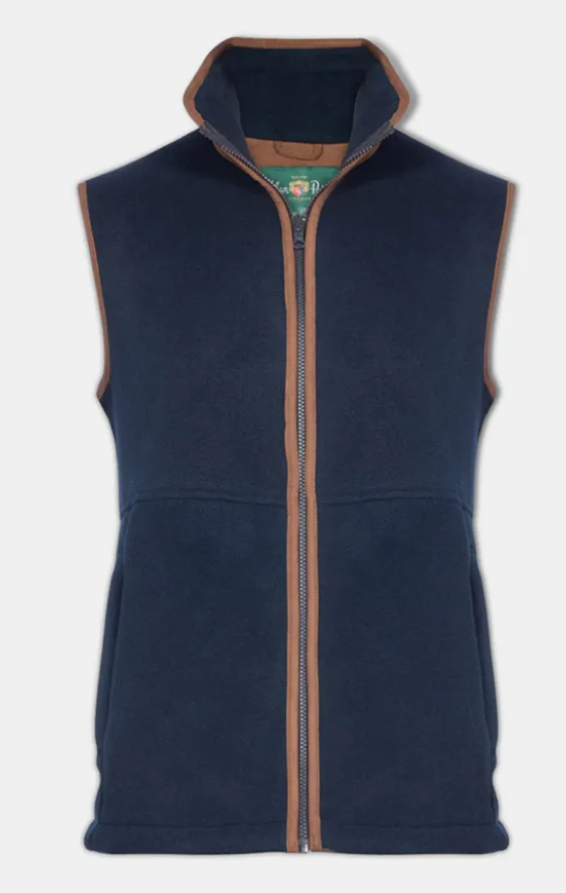 Alain Paine Aylsham Fleece Gilet Navy 